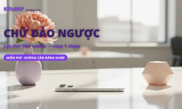 Công cụ viết chữ đảo ngược 180 độ online tại KiTuDEP