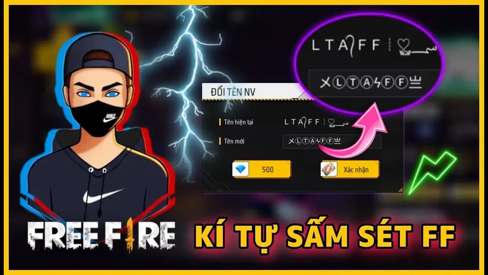 Tên kí tự sấm sét FF