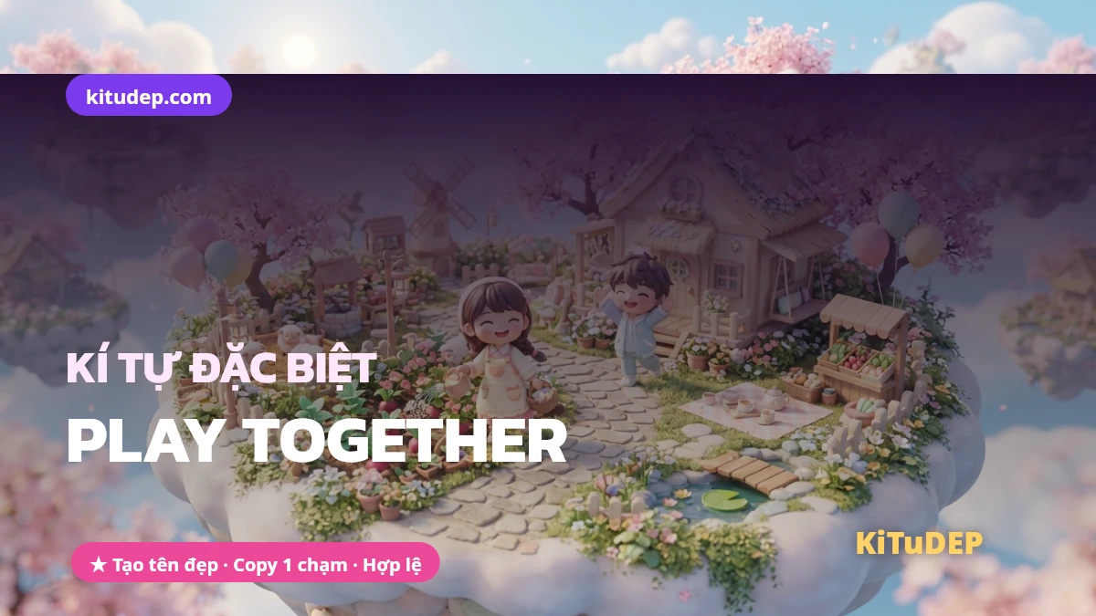 Kí tự đặc biệt Play Together tạo tên PT đẹp tại KiTuDEP