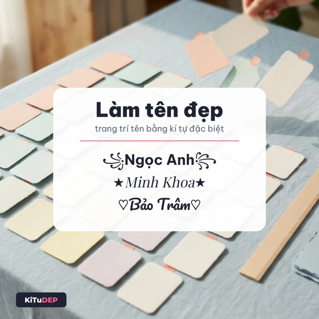 Làm tên đẹp: trang trí tên bằng kí tự đặc biệt ꧁ ★ ♡